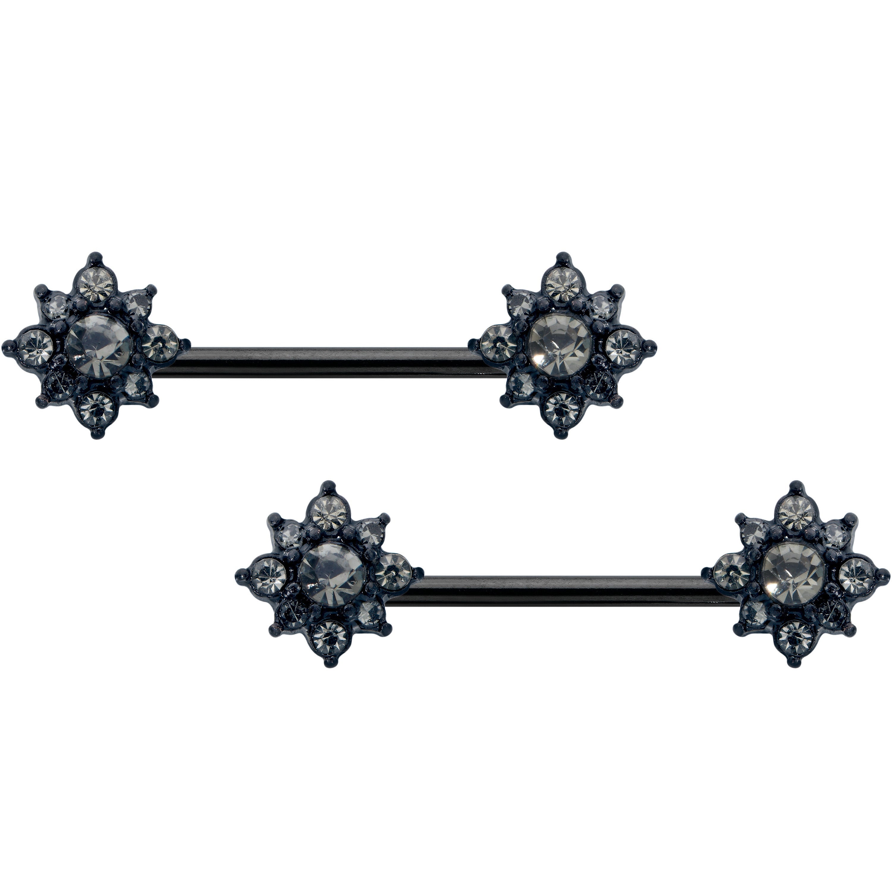 Gothic Sun Barbell Nipple Ring Set