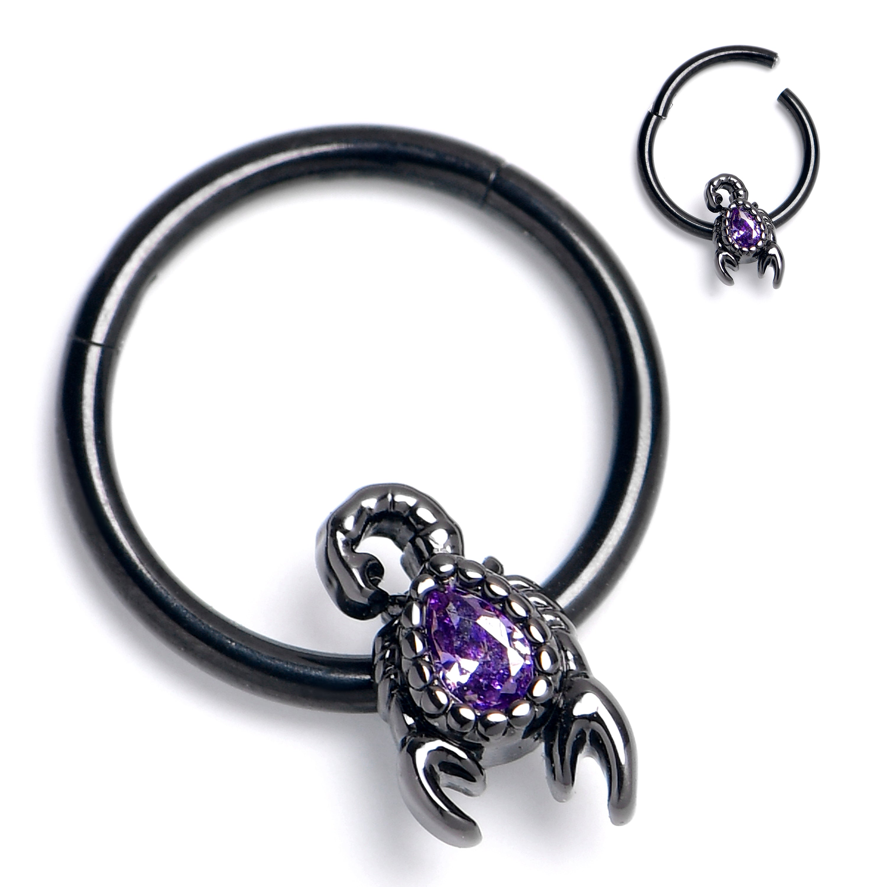 Gothic Scorpion Hinged Segment Ring