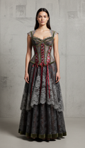 Lace corset dress with boning