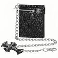 Men's Gothic Punk Death Skull Motorcycle Wallet