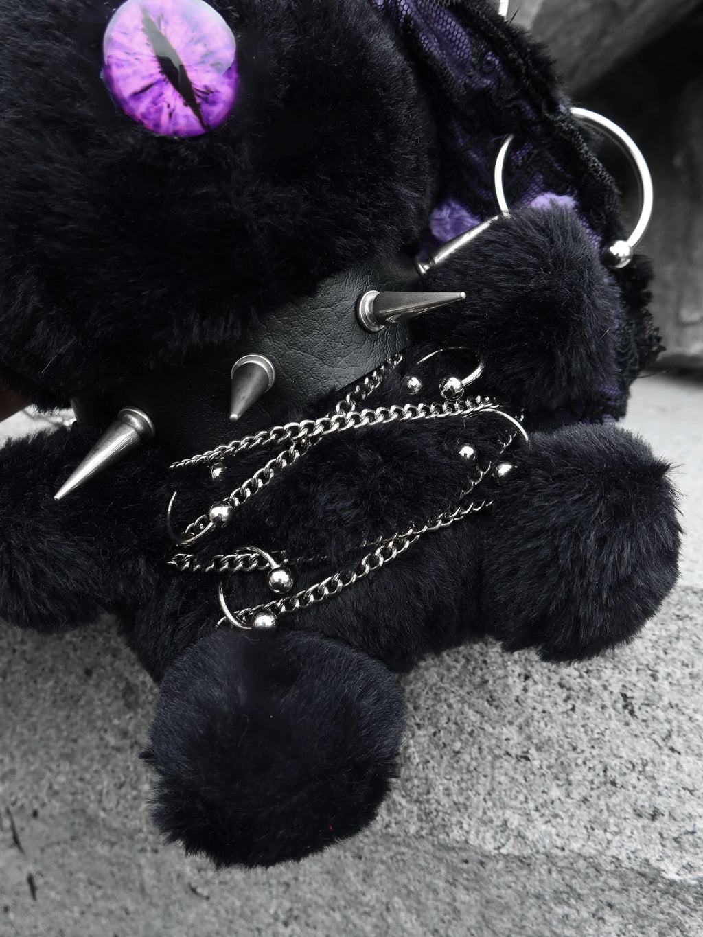 Cursed Bun-Bun One-Eyed Gothic Plush Crossbody Bag