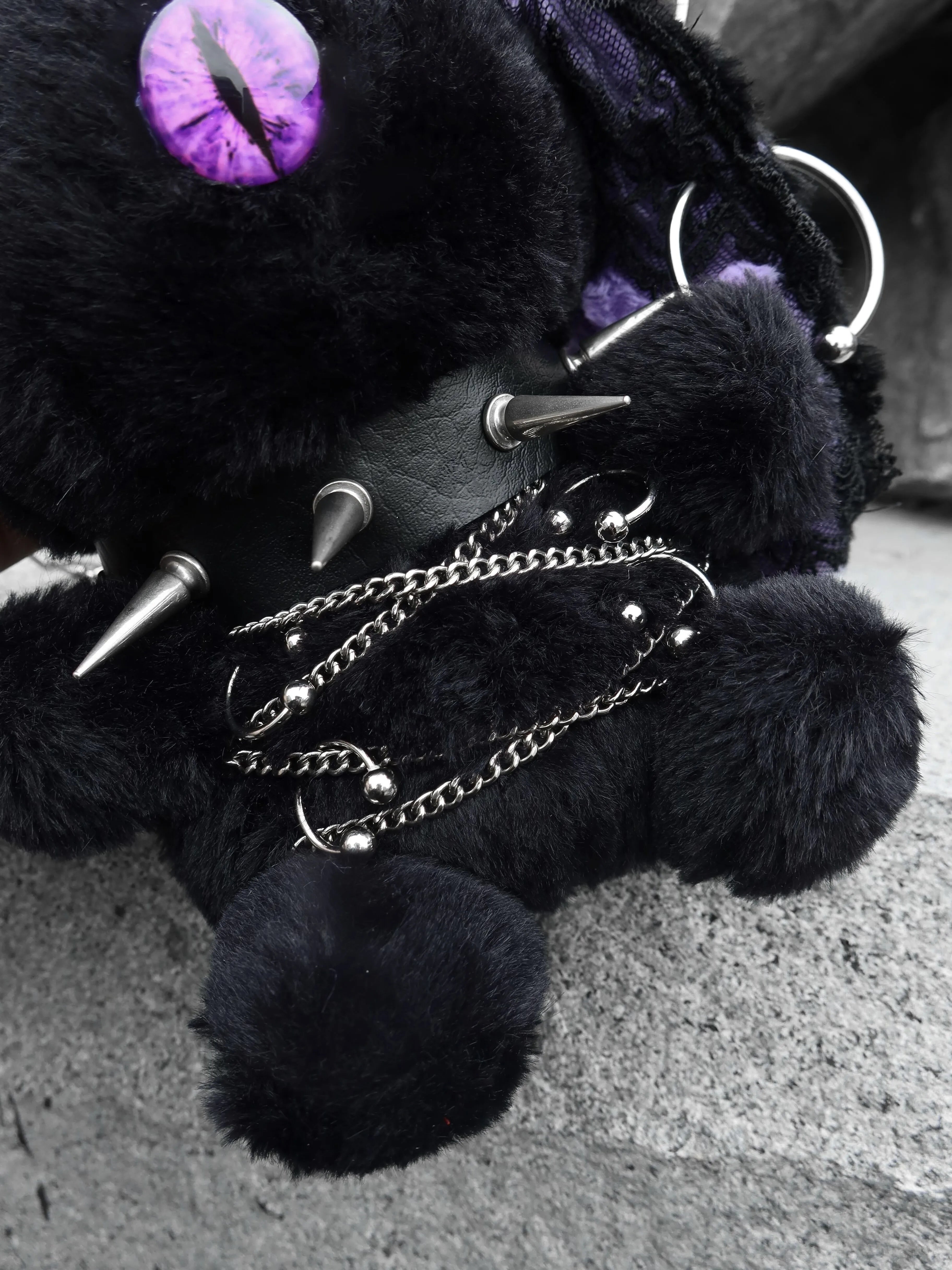 Cursed Bun-Bun One-Eyed Gothic Plush Crossbody Bag