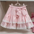 Pink Polka Dot Ruffle Skirt