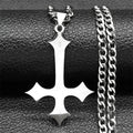 Inverted Cross Pendant Necklace
