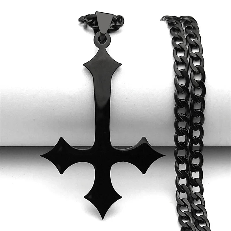 Inverted Cross Pendant Necklace