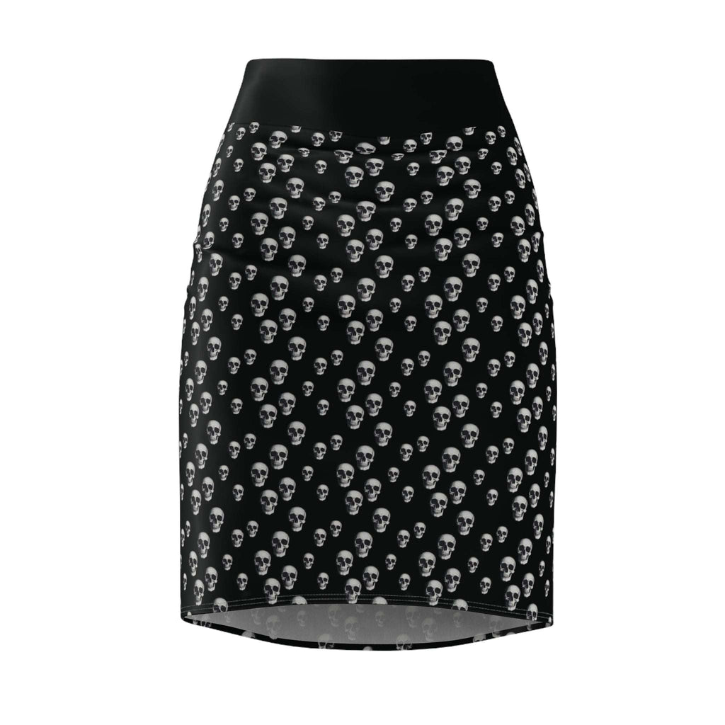 Gothic Skull Pencil Skirt | Edgy Fashion Statement | Women's AOP Skirt, Halloween Outfit, Alternative Style, Everyday Wear, Festival Look